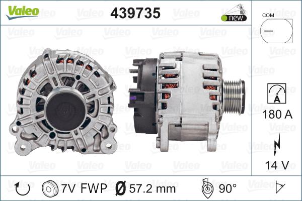 Valeo 439735 - Генератор vvparts.bg