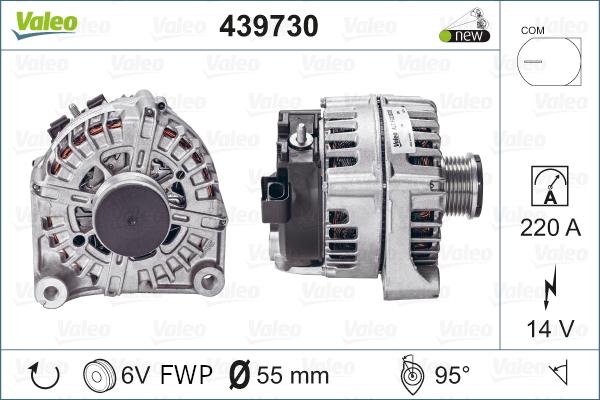 Valeo 439730 - Генератор vvparts.bg