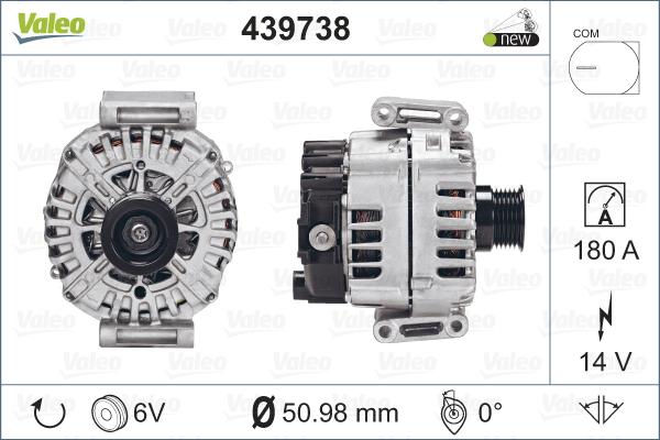 Valeo 439738 - Генератор vvparts.bg