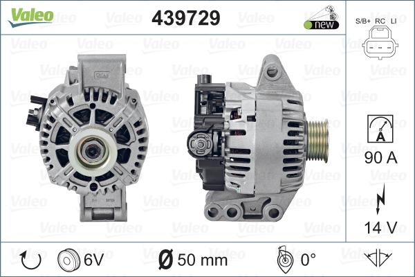 Valeo 439729 - Генератор vvparts.bg