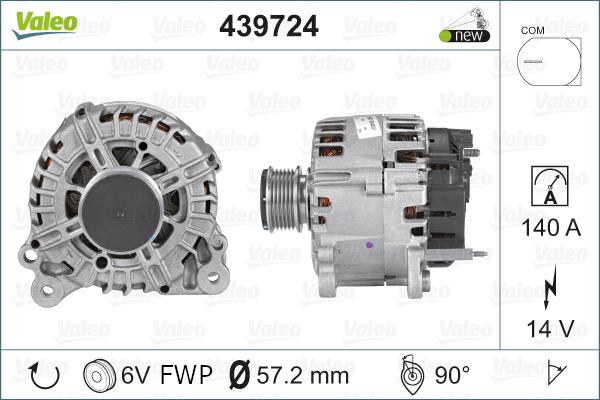 Valeo 439724 - Генератор vvparts.bg