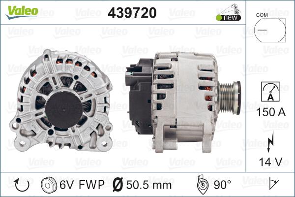 Valeo 439720 - Генератор vvparts.bg