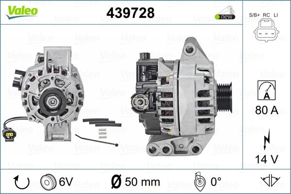 Valeo 439728 - Генератор vvparts.bg