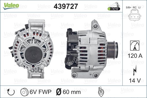 Valeo 439727 - Генератор vvparts.bg