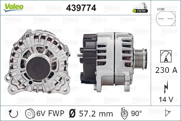 Valeo 439774 - Генератор vvparts.bg