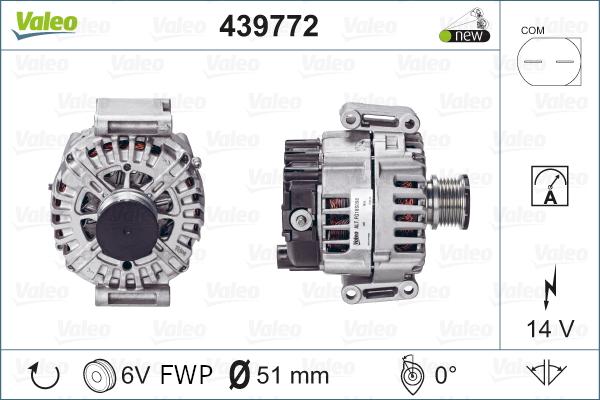 Valeo 439772 - Генератор vvparts.bg