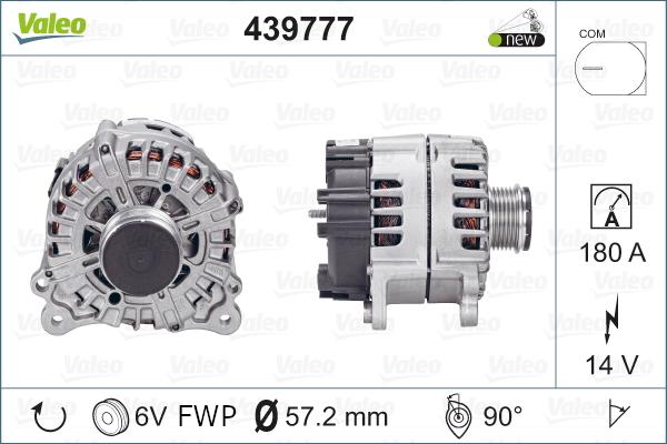 Valeo 439777 - Генератор vvparts.bg