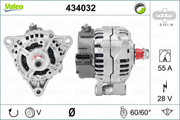 Valeo 434032 - Генератор vvparts.bg