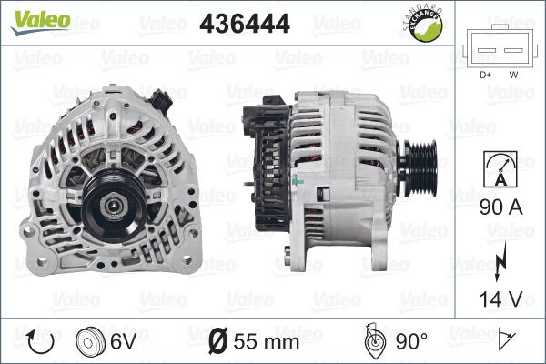 Valeo 436444 - Генератор vvparts.bg