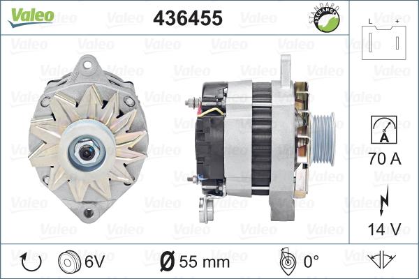 Valeo 436455 - Генератор vvparts.bg