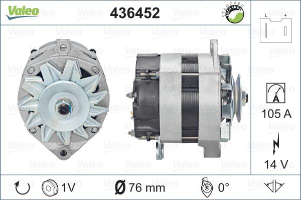 Valeo 436452 - Генератор vvparts.bg