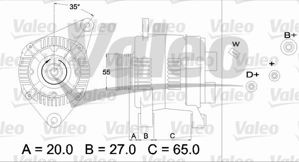 Valeo 436465 - Генератор vvparts.bg