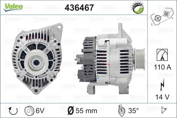 Valeo 436467 - Генератор vvparts.bg