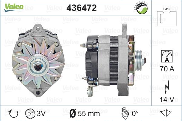 Valeo 436472 - Генератор vvparts.bg