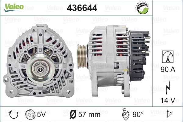 Valeo 436644 - Генератор vvparts.bg