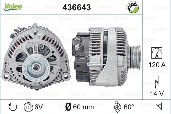 Valeo 436643 - Генератор vvparts.bg