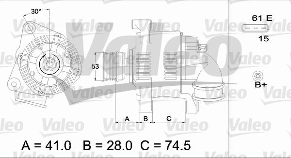 Valeo 436655 - Генератор vvparts.bg