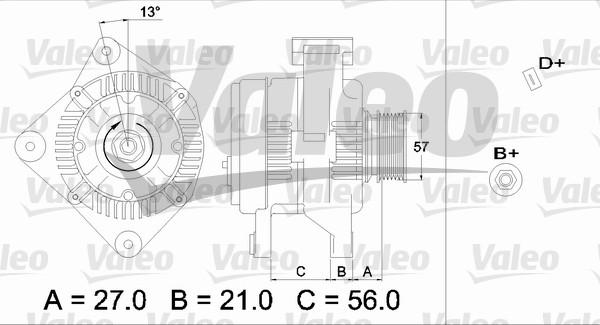 Valeo 436653 - Генератор vvparts.bg