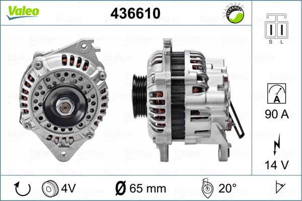 Valeo 436610 - Генератор vvparts.bg