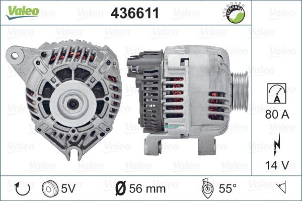 Valeo 436611 - Генератор vvparts.bg