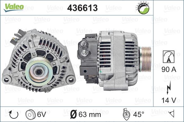 Valeo 436613 - Генератор vvparts.bg