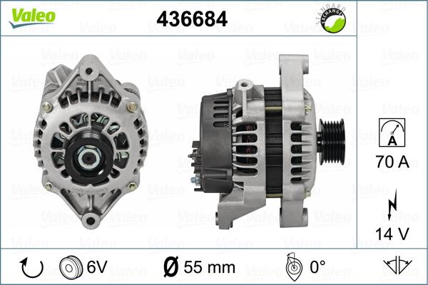 Valeo 436684 - Генератор vvparts.bg