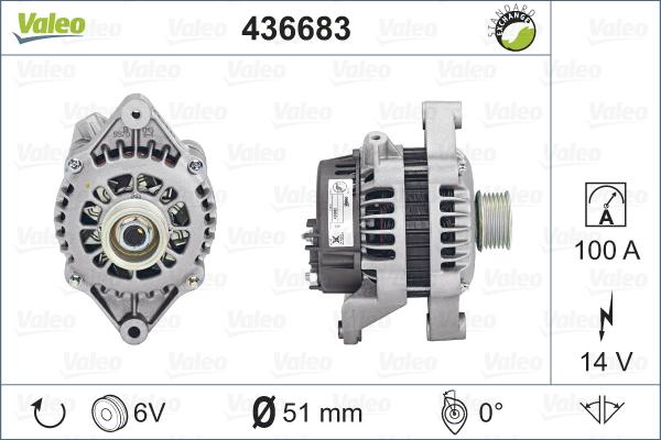 Valeo 436683 - Генератор vvparts.bg