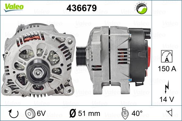 Valeo 436679 - Генератор vvparts.bg