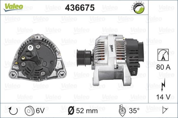 Valeo 436675 - Генератор vvparts.bg