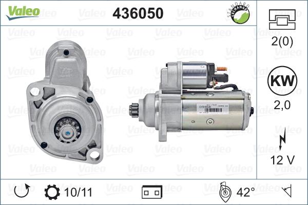 Valeo 436050 - Стартер vvparts.bg