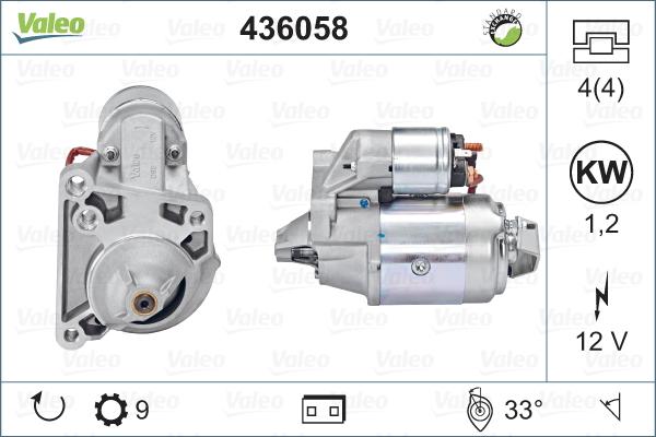 Valeo 436058 - Стартер vvparts.bg