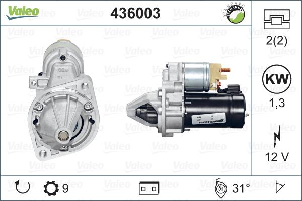 Valeo 436003 - Стартер vvparts.bg