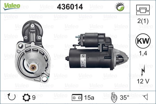 Valeo 436014 - Стартер vvparts.bg