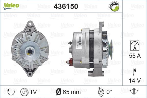 Valeo 436150 - Генератор vvparts.bg