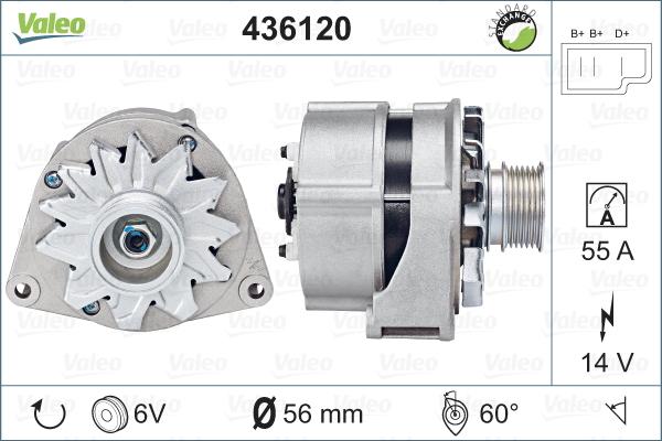 Valeo 436120 - Генератор vvparts.bg