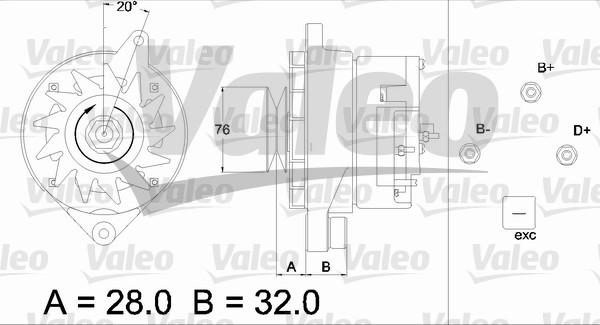 Valeo 436305 - Генератор vvparts.bg