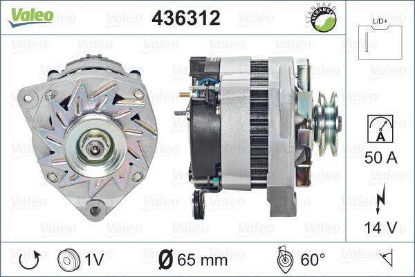 Valeo 436312 - Генератор vvparts.bg