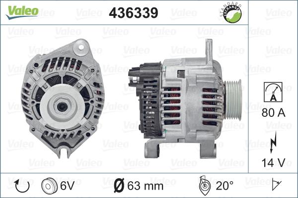 Valeo 436339 - Генератор vvparts.bg