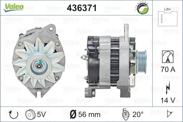 Valeo 436371 - Генератор vvparts.bg