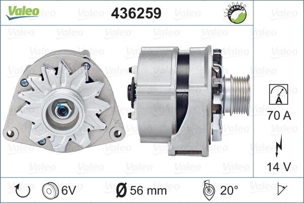 Valeo 436259 - Генератор vvparts.bg