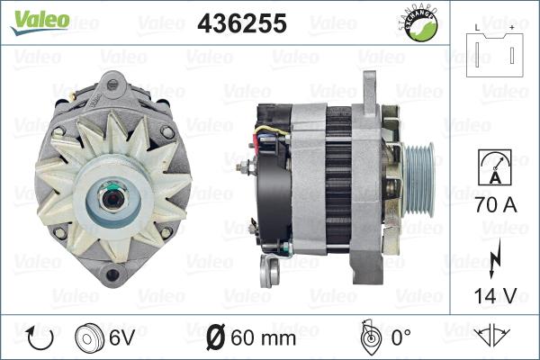 Valeo 436255 - Генератор vvparts.bg