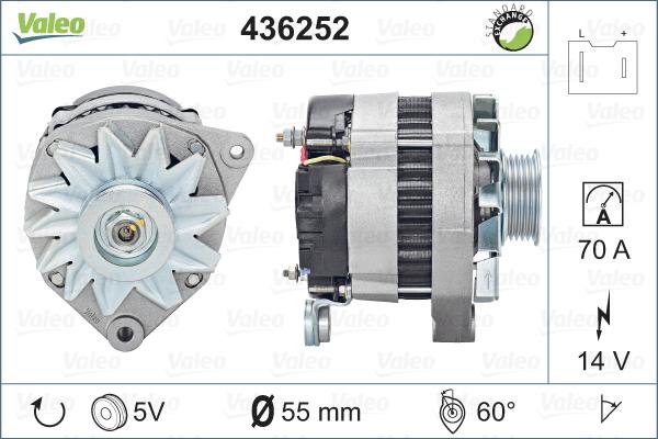 Valeo 436252 - Генератор vvparts.bg