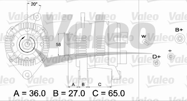 Valeo 436284 - Генератор vvparts.bg