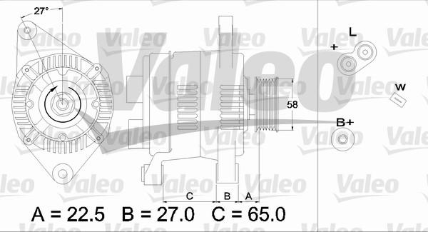 Valeo 436283 - Генератор vvparts.bg