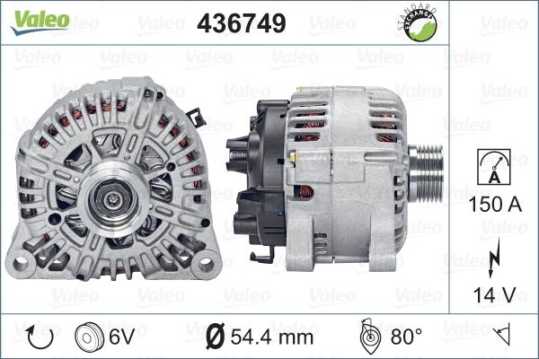 Valeo 436749 - Генератор vvparts.bg