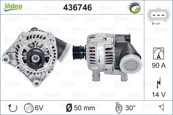 Valeo 436746 - Генератор vvparts.bg