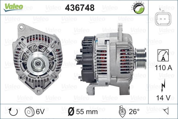 Valeo 436748 - Генератор vvparts.bg