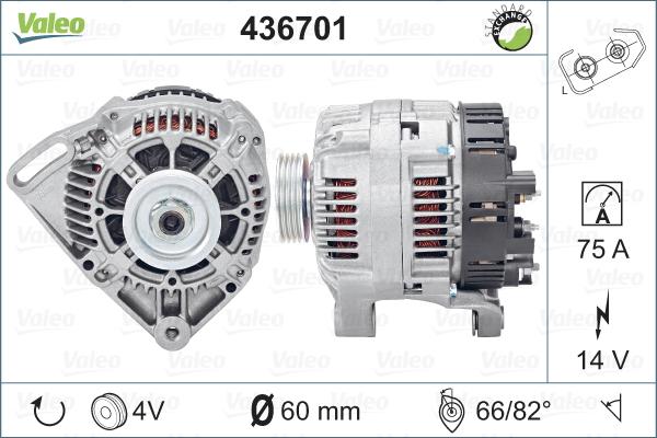 Valeo 436701 - Генератор vvparts.bg