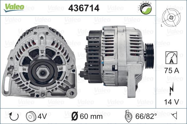 Valeo 436714 - Генератор vvparts.bg