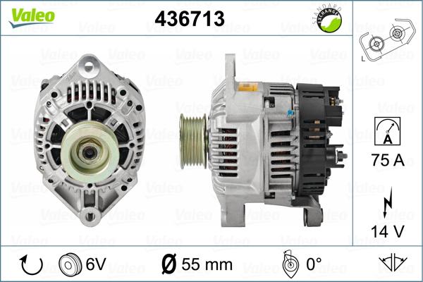 Valeo 436713 - Генератор vvparts.bg